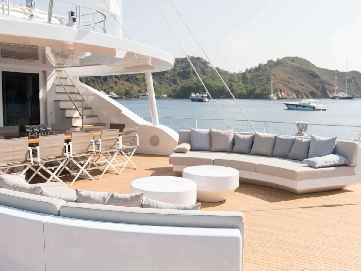 Aft deck and beach club
