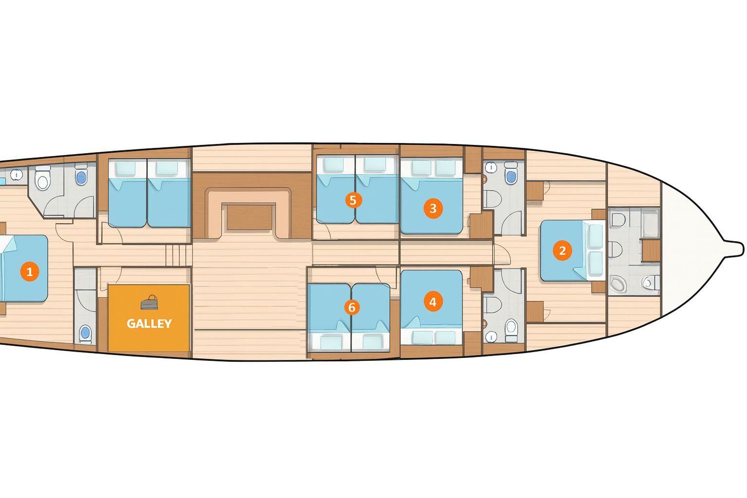Queen Lila cabin plan