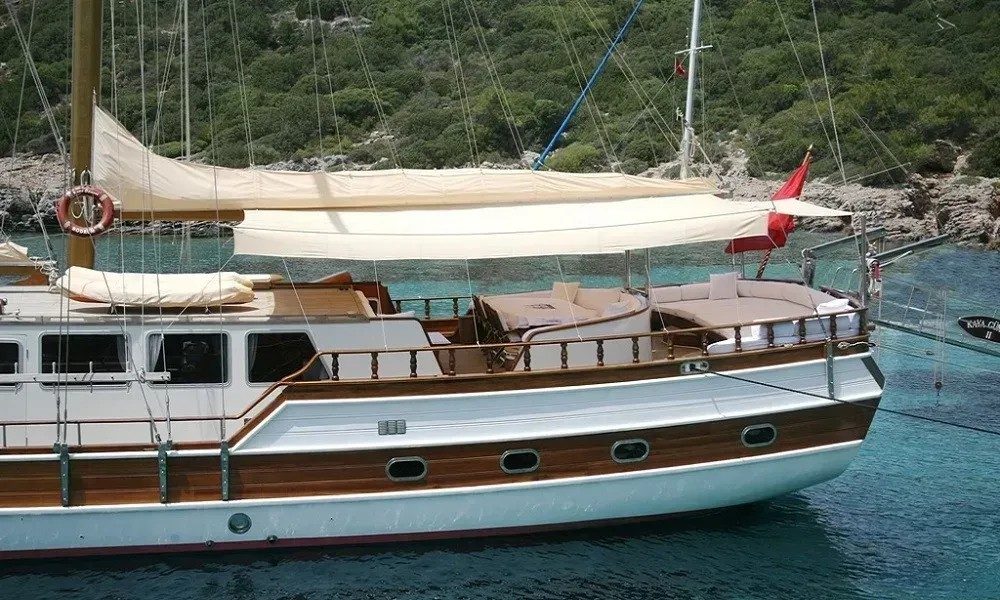 Deck view under way