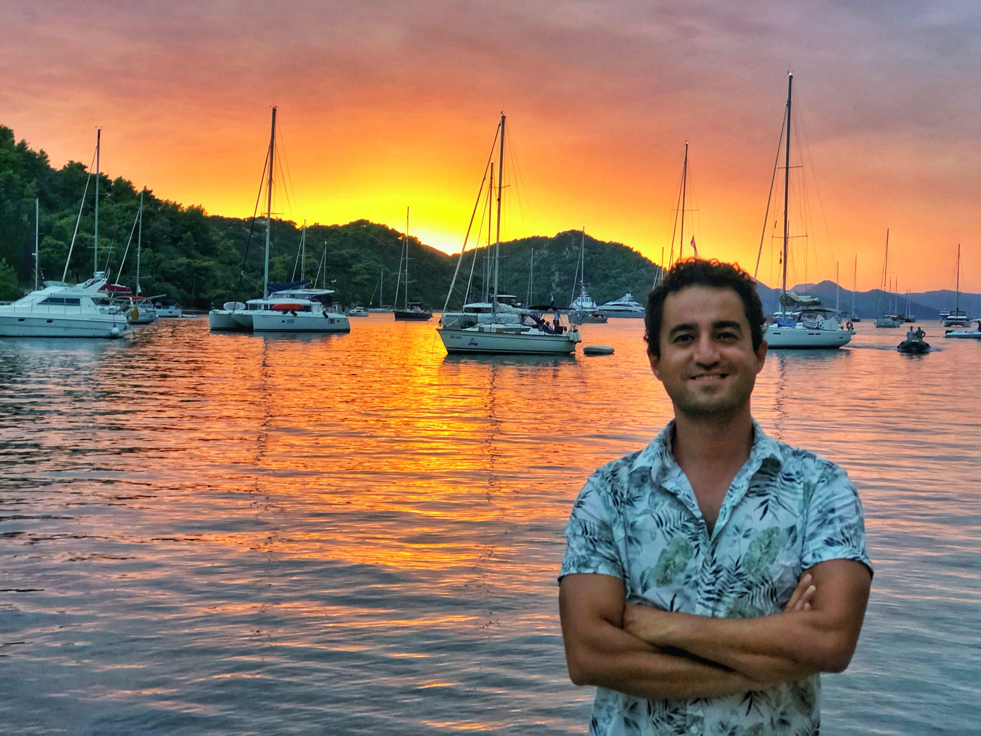 Demir yerinde gün batımı